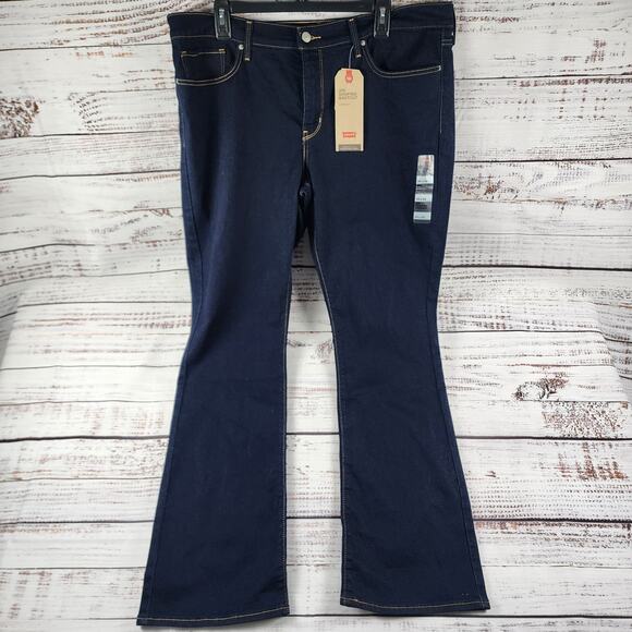 NWT Levi's 315 Shaping Bootcut Jeans 34x32 Dark Wash Hypersoft Sculpt Stretch - Picture 1 of 14